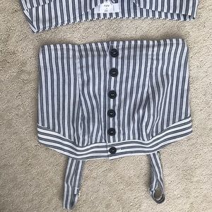 two piece striped set